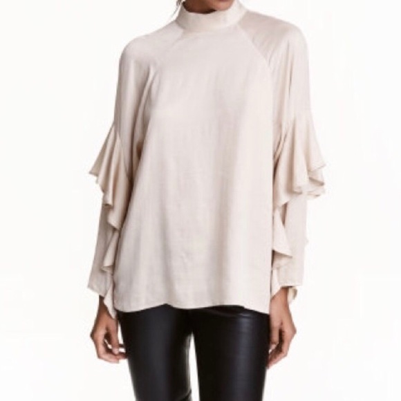 h&m ruffle sleeve top